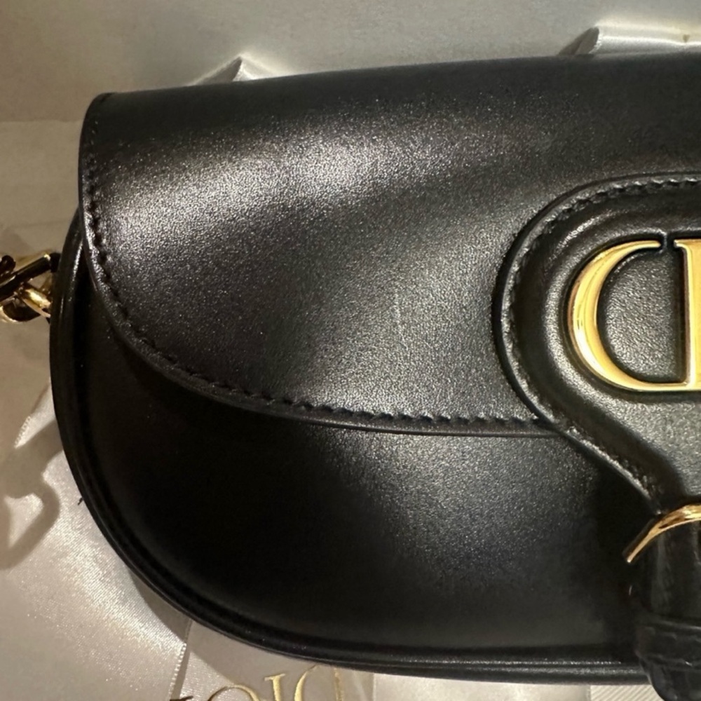 Dior East West Bobby Bag in Smooth Calfskin Leather Black Gold Hardware - Picture 6 of 13